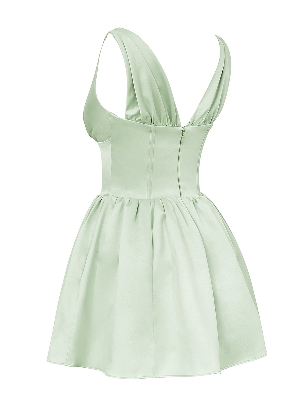 House of CB Mint Green V-Neck Corset Mini Dress - Picture 2 of 13